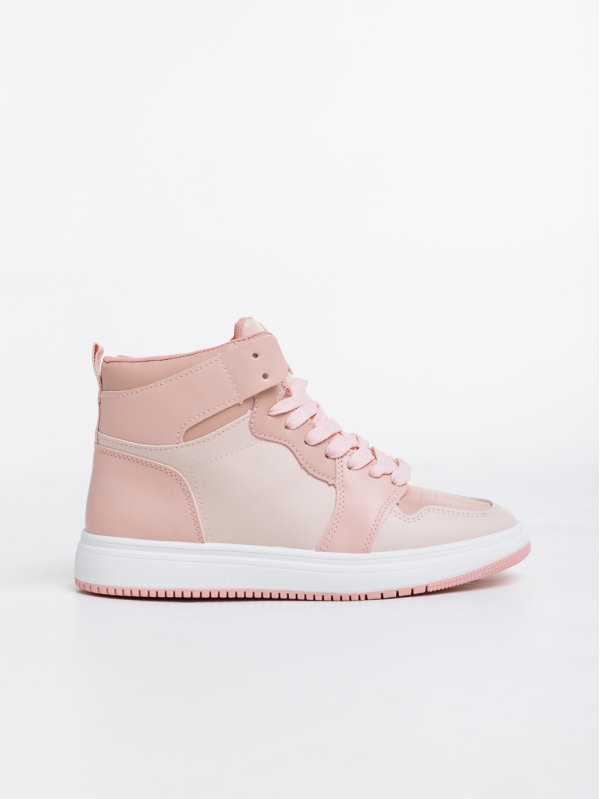 Γυναικεία αθλητικά παπούτσια  ροζ από οικολογικό δέρμα  Saskia, 5 - Kalapod.gr