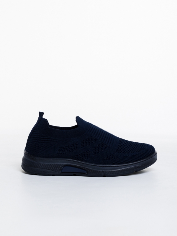 Ανδρικά αθλητικά παπούτσια μπλε από ύφασμα Eliseo, 3 - Kalapod.gr