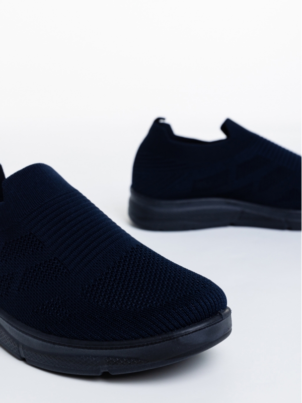 Ανδρικά αθλητικά παπούτσια μπλε από ύφασμα Eliseo, 4 - Kalapod.gr