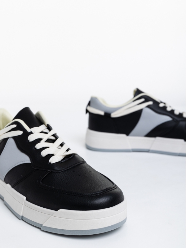 Ανδρικά αθλητικά παπούτσια  μαύρα από οικολογικό δέρμα  Verdell, 4 - Kalapod.gr