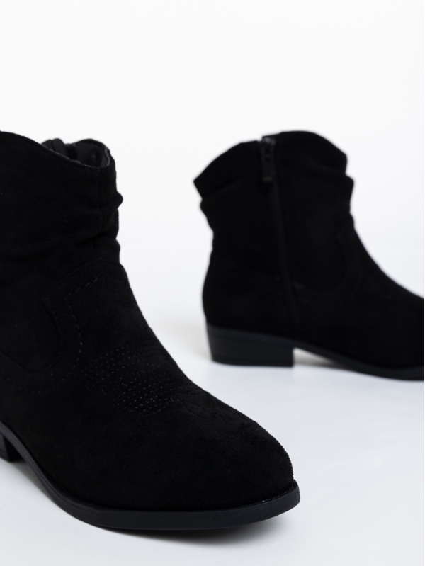 Παιδικές μπότες μαύρα από ύφασμα Lilibeth, 4 - Kalapod.gr