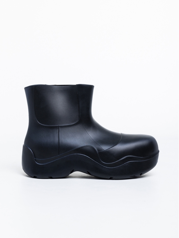 Γυναικείες μπότες μαύρα από καουτσούκ Apolena, 5 - Kalapod.gr