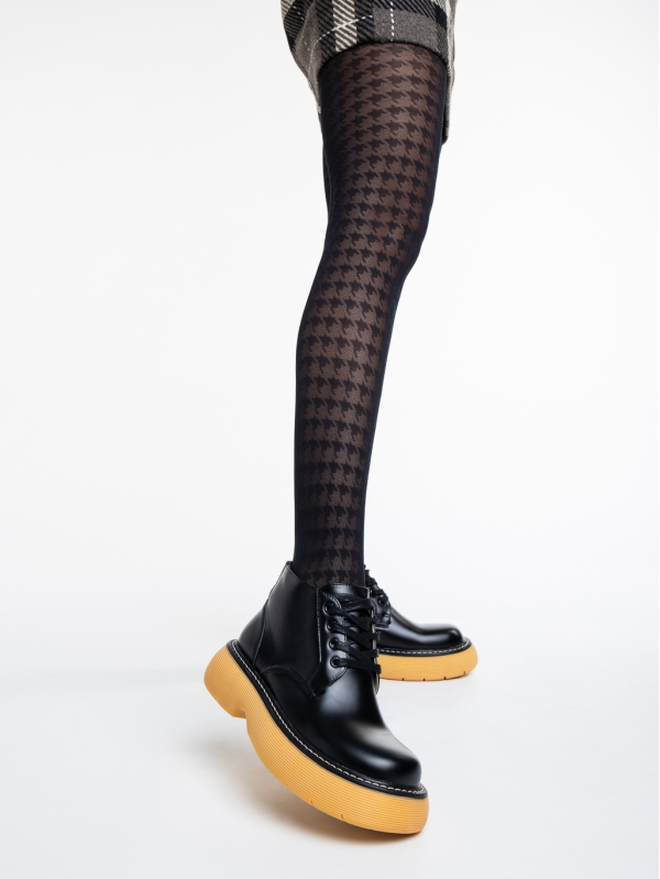 Γυναικεία μπότακια  μαύρα  από οικολογικό δέρμα Eilish, 2 - Kalapod.gr