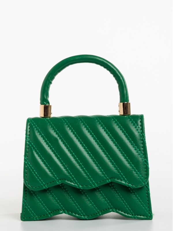Γυναικεία τσάντα πράσινη από οικολογικό δέρμα Toyin, 3 - Kalapod.gr