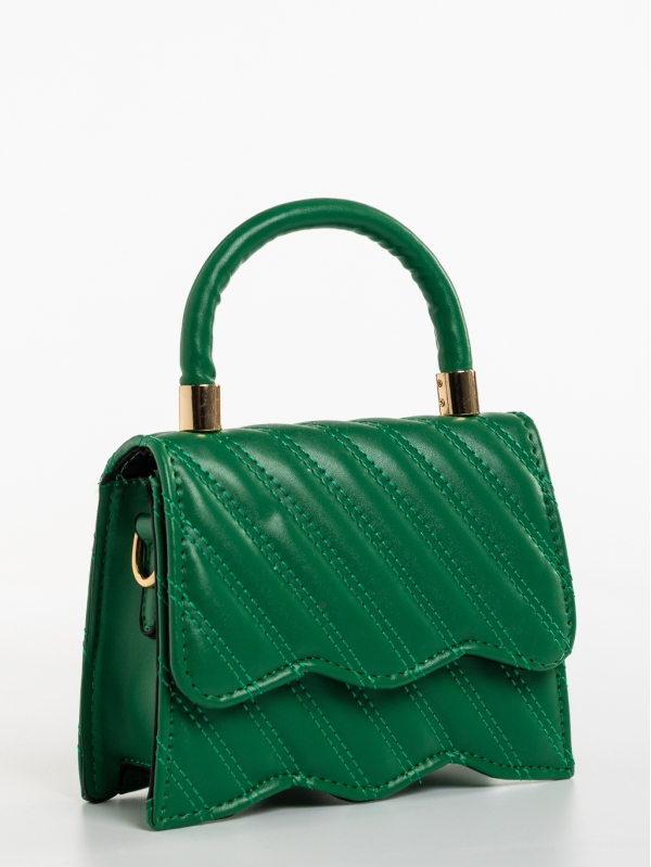 Γυναικεία τσάντα πράσινη από οικολογικό δέρμα Toyin, 2 - Kalapod.gr