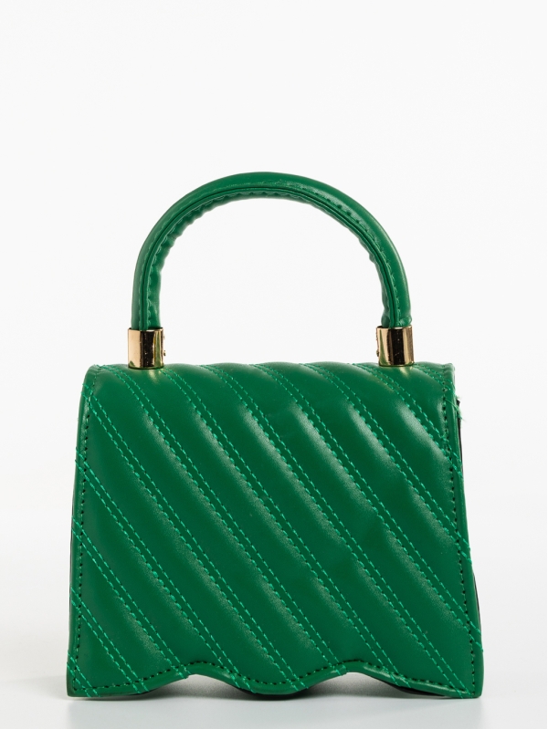 Γυναικεία τσάντα πράσινη από οικολογικό δέρμα Toyin, 5 - Kalapod.gr