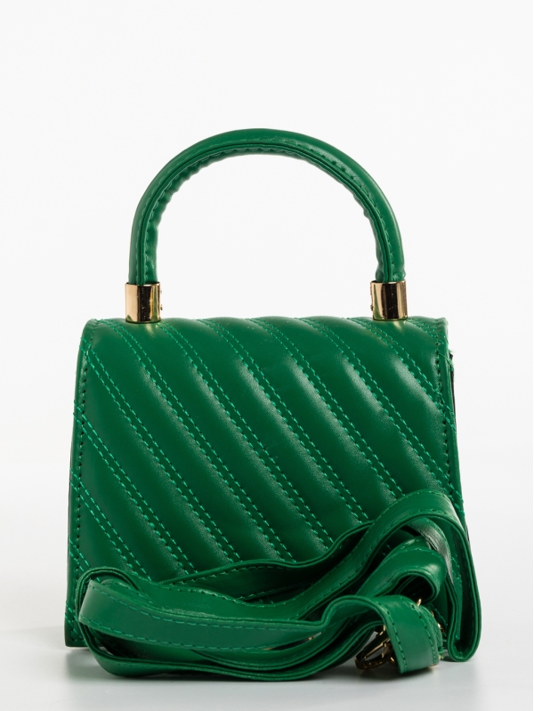 Γυναικεία τσάντα πράσινη από οικολογικό δέρμα Toyin, 6 - Kalapod.gr