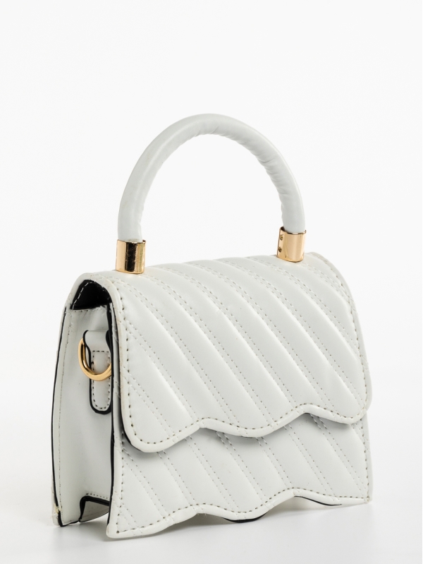 Γυναικεία τσάντα λευκή από οικολογικό δέρμα Toyin, 2 - Kalapod.gr
