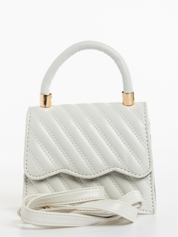 Γυναικεία τσάντα λευκή από οικολογικό δέρμα Toyin, 6 - Kalapod.gr