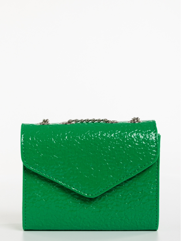 Γυναικεία τσάντα πράσινη από οικολογικό δέρμα Ajla, 4 - Kalapod.gr