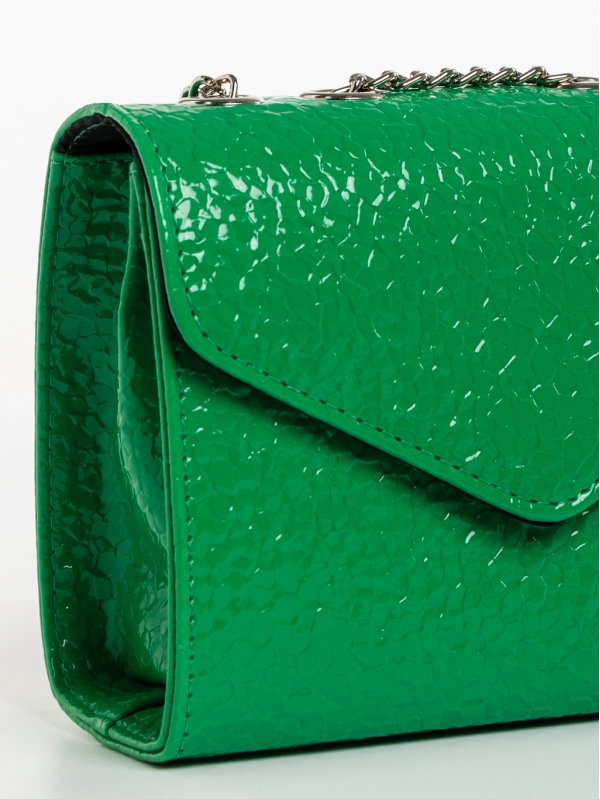 Γυναικεία τσάντα πράσινη από οικολογικό δέρμα Ajla, 5 - Kalapod.gr