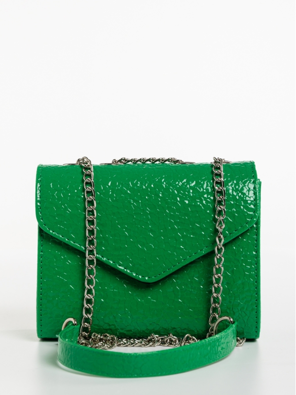 Γυναικεία τσάντα πράσινη από οικολογικό δέρμα Ajla, 3 - Kalapod.gr