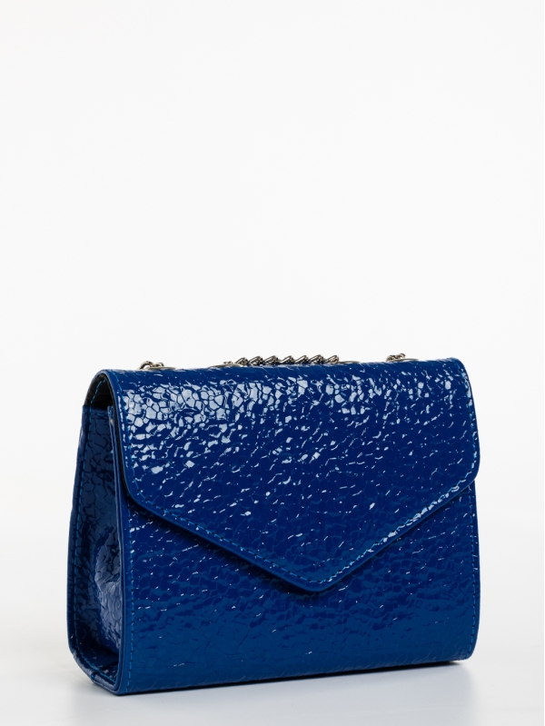 Γυναικεία τσάντα σκούρο μπλε από οικολογικό δέρμα Ajla, 2 - Kalapod.gr