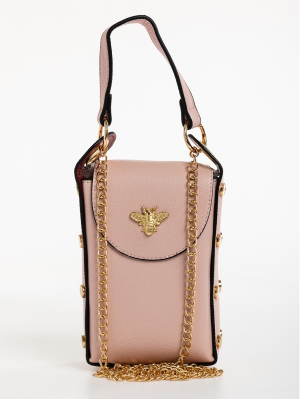Γυναικεία τσάντα ροζ ανοιχτό από οικολογικό δέρμα Mererid, 2 - Kalapod.gr