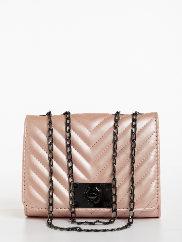 Γυναικεία τσάντα ροζ από οικολογικό δέρμα Sofiya, 2 - Kalapod.gr