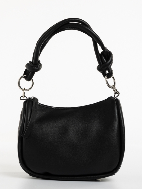 Γυναικεία τσάντα μαύρη από οικολογικό δέρμα Aalis, 3 - Kalapod.gr