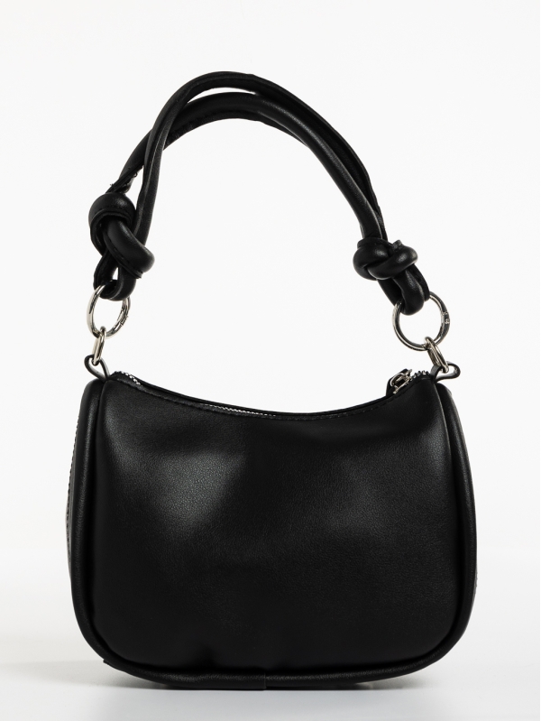 Γυναικεία τσάντα μαύρη από οικολογικό δέρμα Aalis, 5 - Kalapod.gr