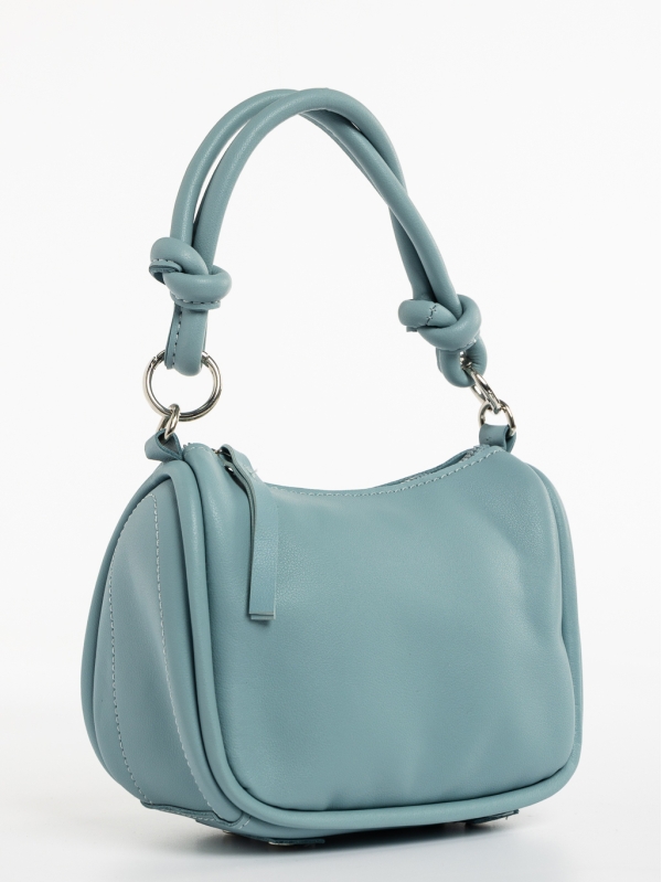 Γυναικεία τσάντα μπλε ανοιχτό από οικολογικό δέρμα Aalis, 2 - Kalapod.gr