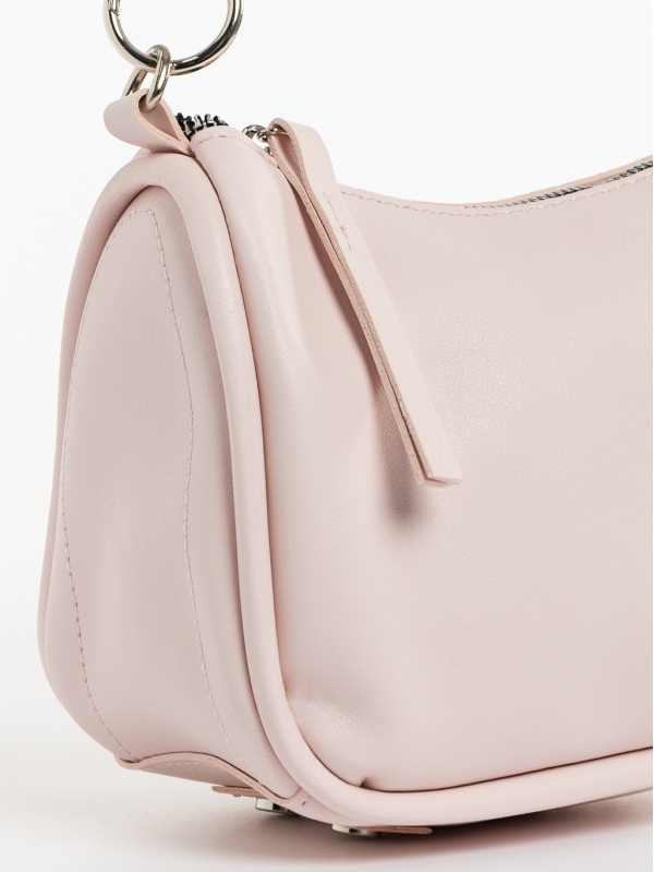 Γυναικεία τσάντα ροζ από οικολογικό δέρμα Aalis, 4 - Kalapod.gr
