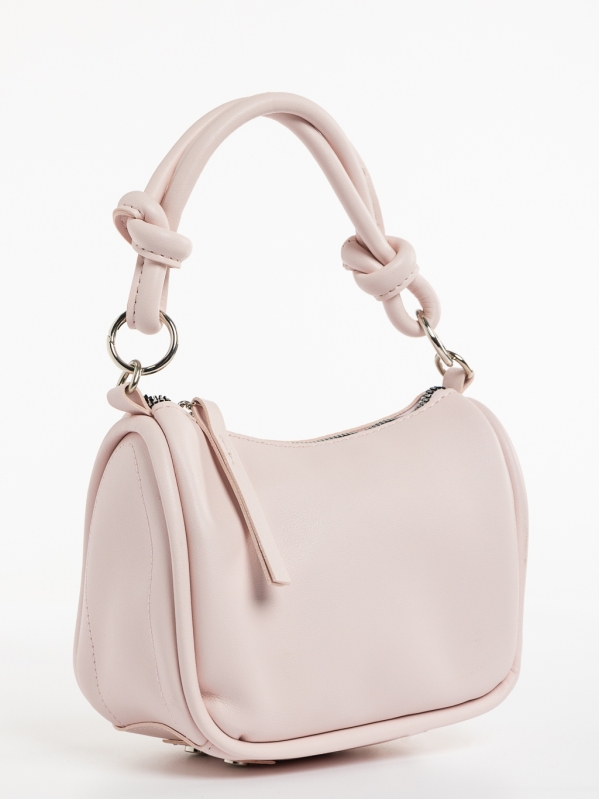 Γυναικεία τσάντα ροζ από οικολογικό δέρμα Aalis, 2 - Kalapod.gr