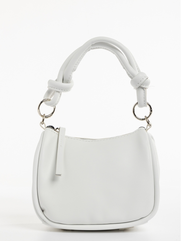 Γυναικεία τσάντα λευκή από οικολογικό δέρμα Aalis, 3 - Kalapod.gr
