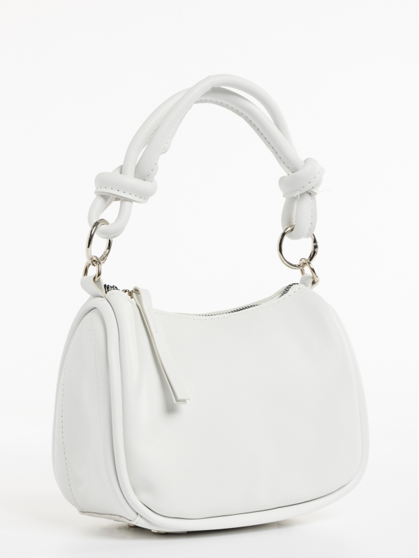 Γυναικεία τσάντα λευκή από οικολογικό δέρμα Aalis, 2 - Kalapod.gr