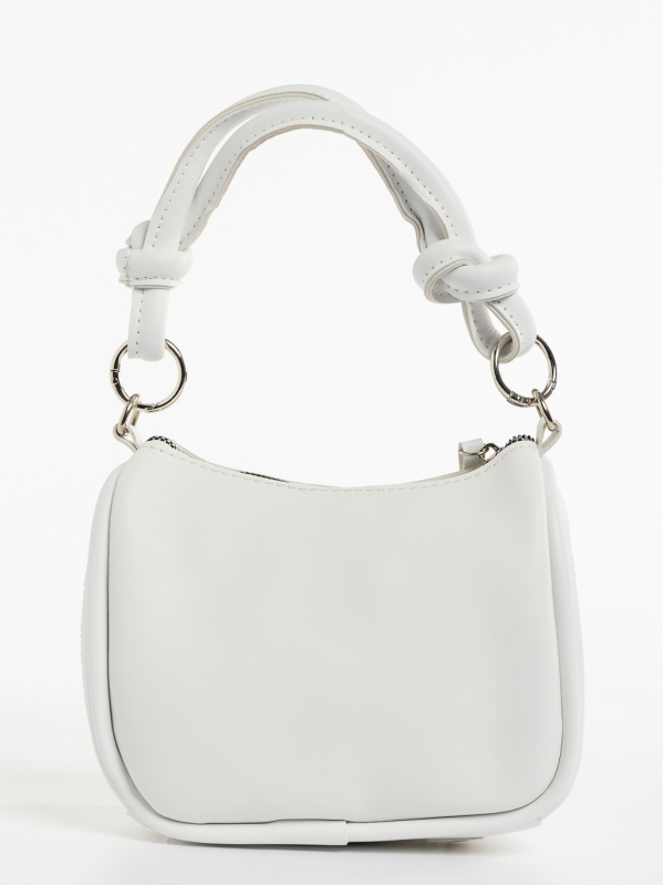 Γυναικεία τσάντα λευκή από οικολογικό δέρμα Aalis, 5 - Kalapod.gr