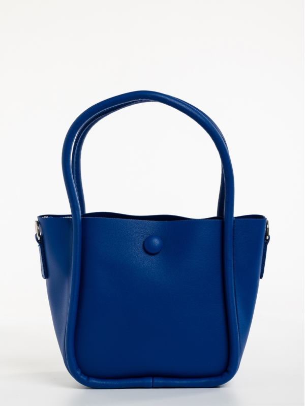 Γυναικεία τσάντα μπλε σκούρο από οικολογικό δέρμα Sylva, 3 - Kalapod.gr
