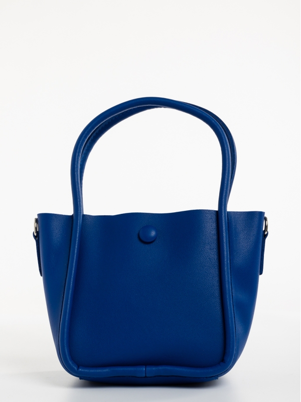 Γυναικεία τσάντα μπλε σκούρο από οικολογικό δέρμα Sylva, 5 - Kalapod.gr