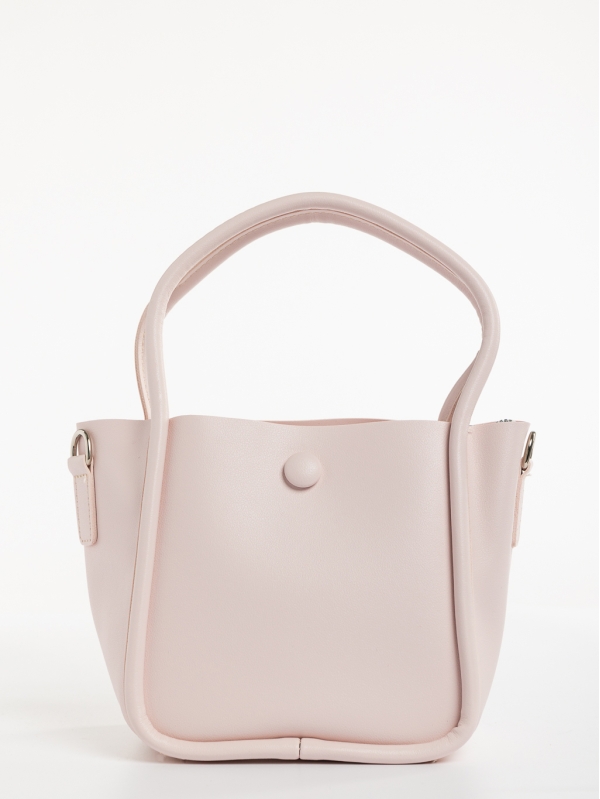 Γυναικεία τσάντα ροζ από οικολογικό δέρμα Sylva, 3 - Kalapod.gr