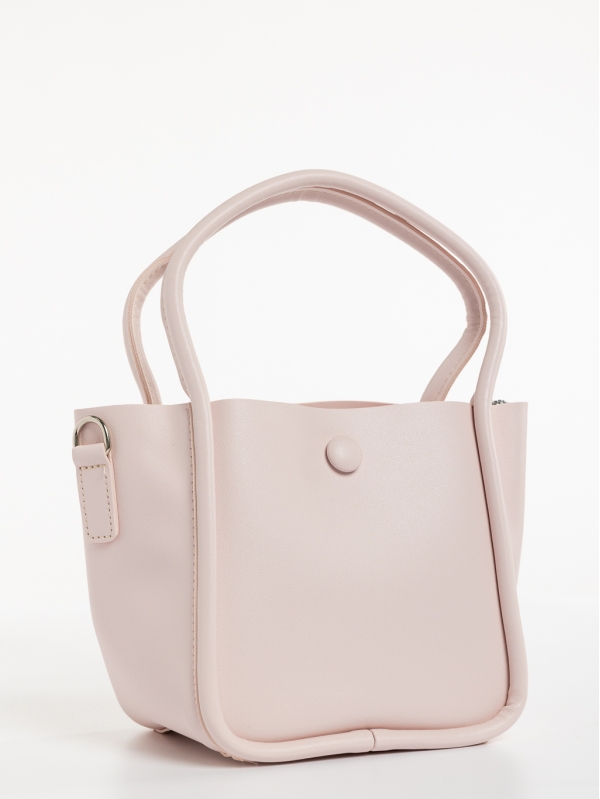 Γυναικεία τσάντα ροζ από οικολογικό δέρμα Sylva, 2 - Kalapod.gr