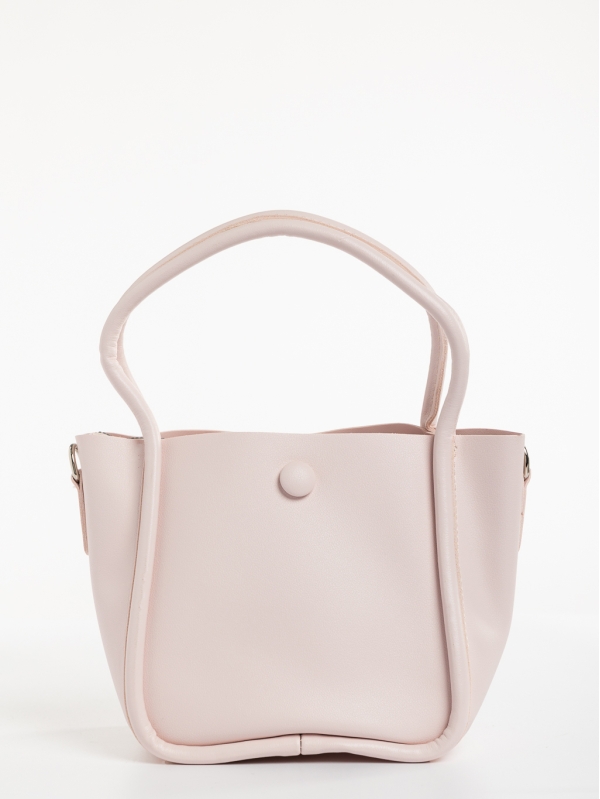 Γυναικεία τσάντα ροζ από οικολογικό δέρμα Sylva, 5 - Kalapod.gr