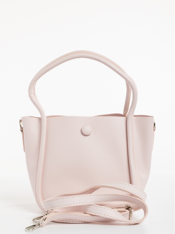 Γυναικεία τσάντα ροζ από οικολογικό δέρμα Sylva, 6 - Kalapod.gr