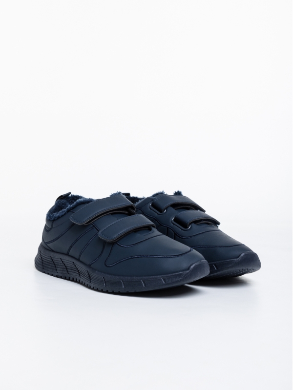 Ανδρικά αθλητικά παπούτσια σκούρο μπλε από οικολογικό δέρμα Osman - Kalapod.gr