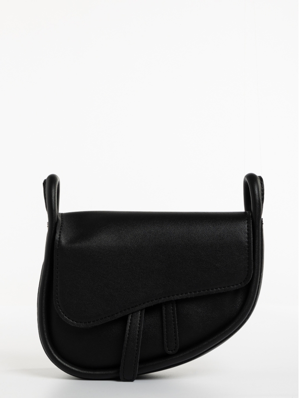Γυναικεία τσάντα μαύρη από οικολογικό δέρμα Michala, 4 - Kalapod.gr