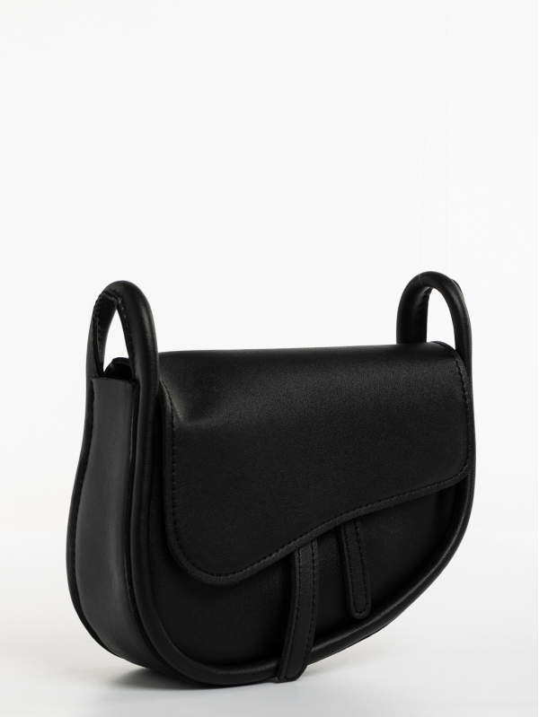 Γυναικεία τσάντα μαύρη από οικολογικό δέρμα Michala, 3 - Kalapod.gr