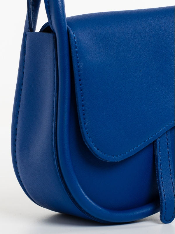 Γυναικεία τσάντα μπλε σκούρο από οικολογικό δέρμα Michala, 4 - Kalapod.gr