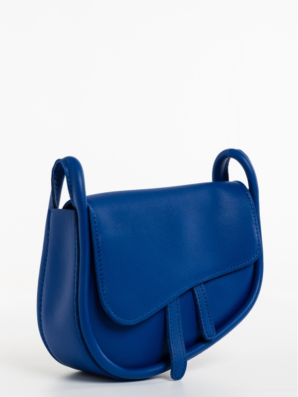 Γυναικεία τσάντα μπλε σκούρο από οικολογικό δέρμα Michala, 2 - Kalapod.gr