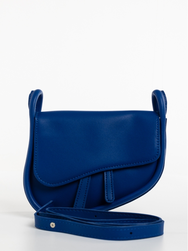 Γυναικεία τσάντα μπλε σκούρο από οικολογικό δέρμα Michala, 6 - Kalapod.gr