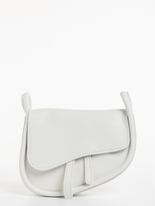 Γυναικεία τσάντα λευκή από οικολογικό δέρμα Michala, 3 - Kalapod.gr