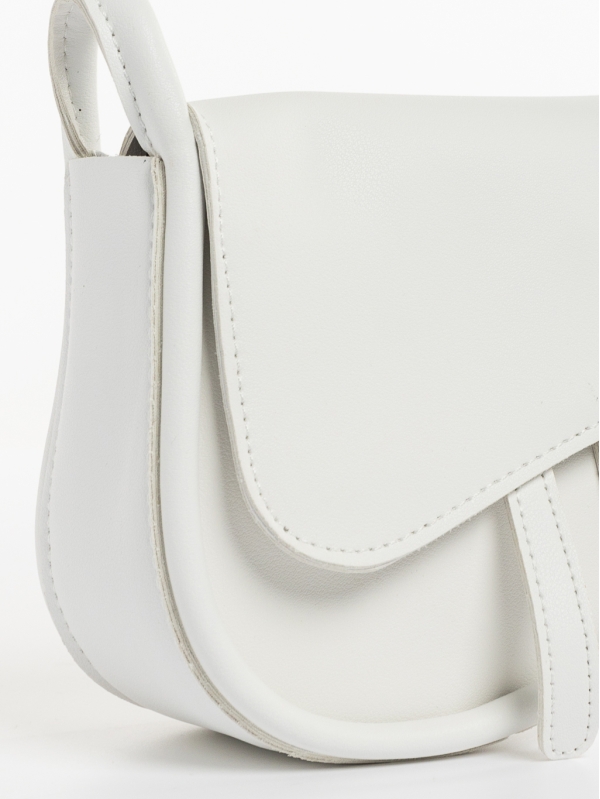 Γυναικεία τσάντα λευκή από οικολογικό δέρμα Michala, 4 - Kalapod.gr