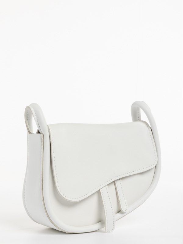 Γυναικεία τσάντα λευκή από οικολογικό δέρμα Michala, 2 - Kalapod.gr