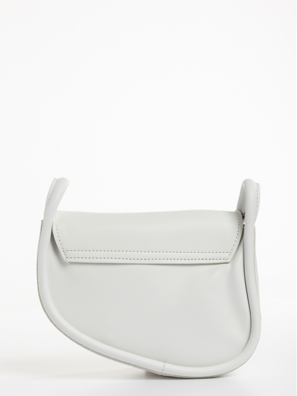 Γυναικεία τσάντα λευκή από οικολογικό δέρμα Michala, 5 - Kalapod.gr
