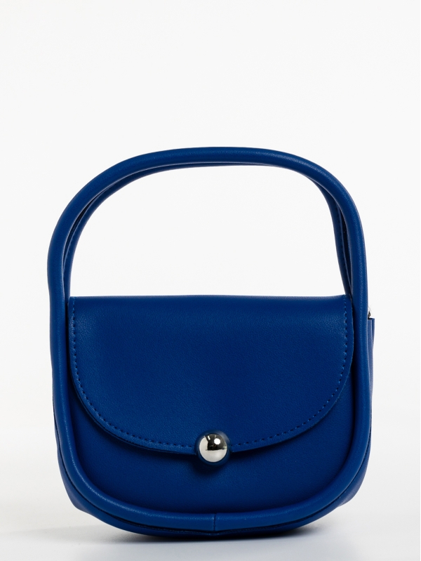 Γυναικεία τσάντα μπλε σκούρο από οικολογικό δέρμα Julitta, 3 - Kalapod.gr