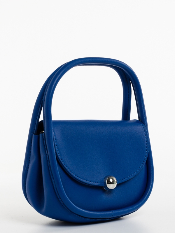 Γυναικεία τσάντα μπλε σκούρο από οικολογικό δέρμα Julitta, 2 - Kalapod.gr
