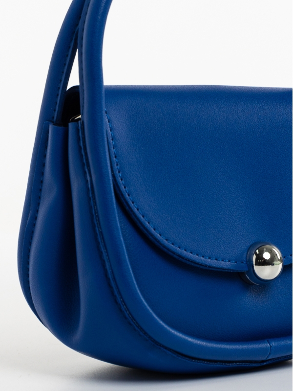 Γυναικεία τσάντα μπλε σκούρο από οικολογικό δέρμα Julitta, 4 - Kalapod.gr