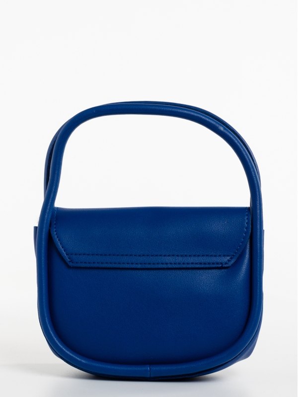 Γυναικεία τσάντα μπλε σκούρο από οικολογικό δέρμα Julitta, 5 - Kalapod.gr