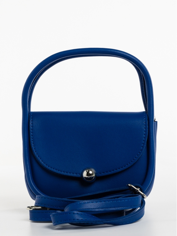 Γυναικεία τσάντα μπλε σκούρο από οικολογικό δέρμα Julitta, 6 - Kalapod.gr