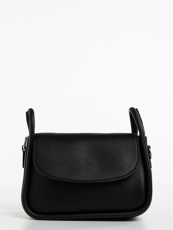 Γυναικεία τσάντα μαύρη από οικολογικό δέρμα Saturnina, 3 - Kalapod.gr