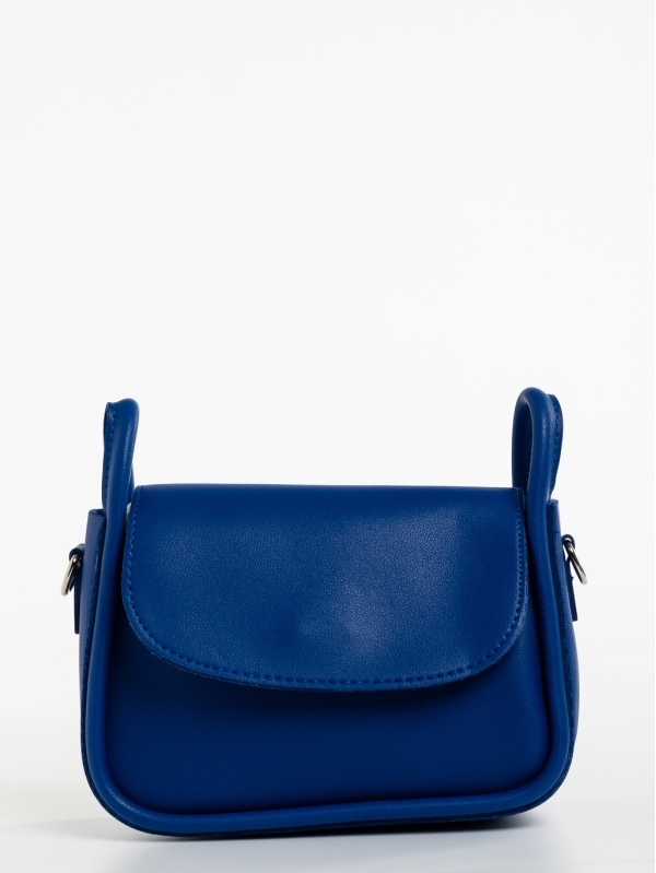 Γυναικεία τσάντα μπλε σκούρο από οικολογικό δέρμα Saturnina, 3 - Kalapod.gr